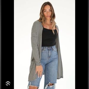 CJLA Sailor Kimono (HEATHER GRAY/WHITE)